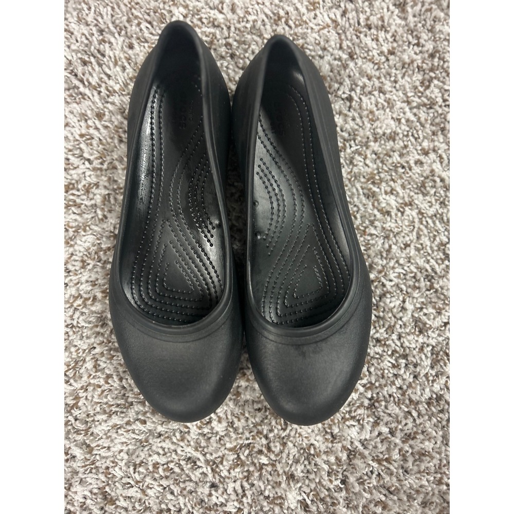 Crocs Alice Work Black Slip On Professional Comfort Flats Womens 9